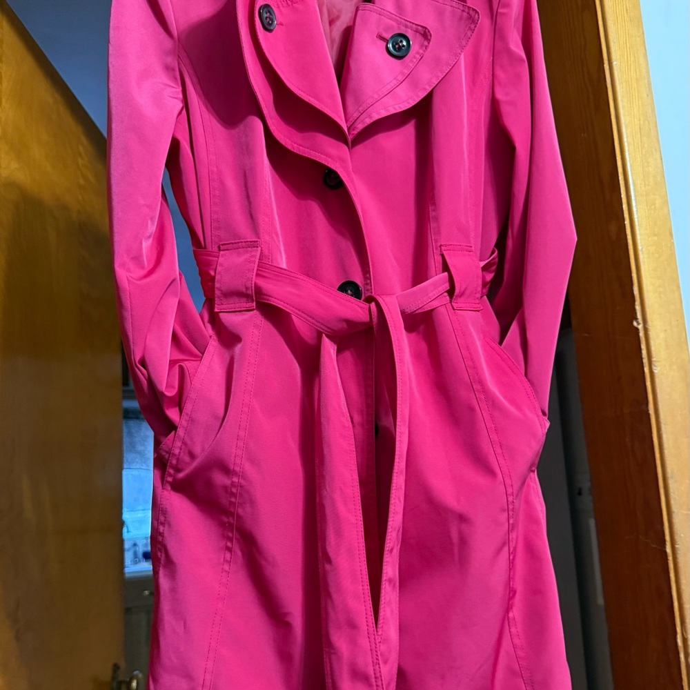 London Fog Fuchsia Trench Coat